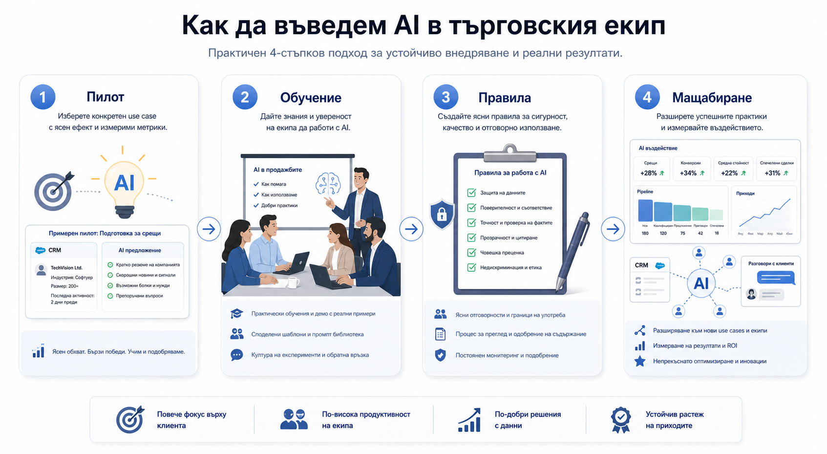 Как да внедрите AI така, че екипът да го приеме