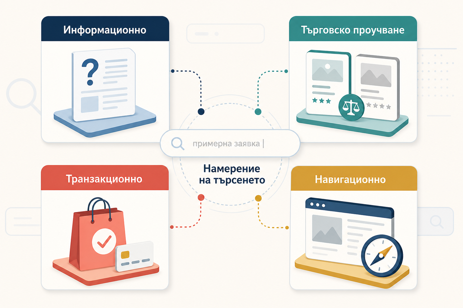 Четири типа намерение при търсене