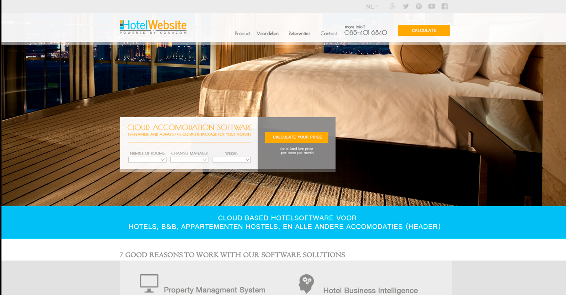 Уеб сайт за софтуер за хотели