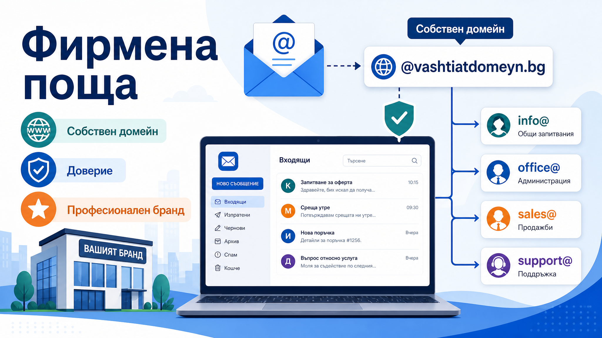 Какво е фирмена електронна поща и защо е важна за бизнеса