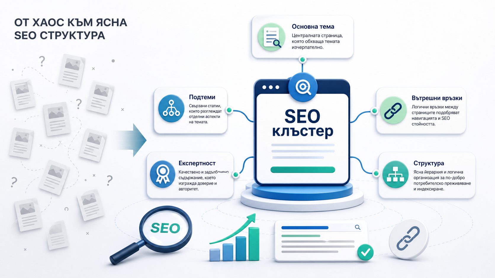 SEO клъстер: какво е тематичен клъстер и как помага на сайта ви