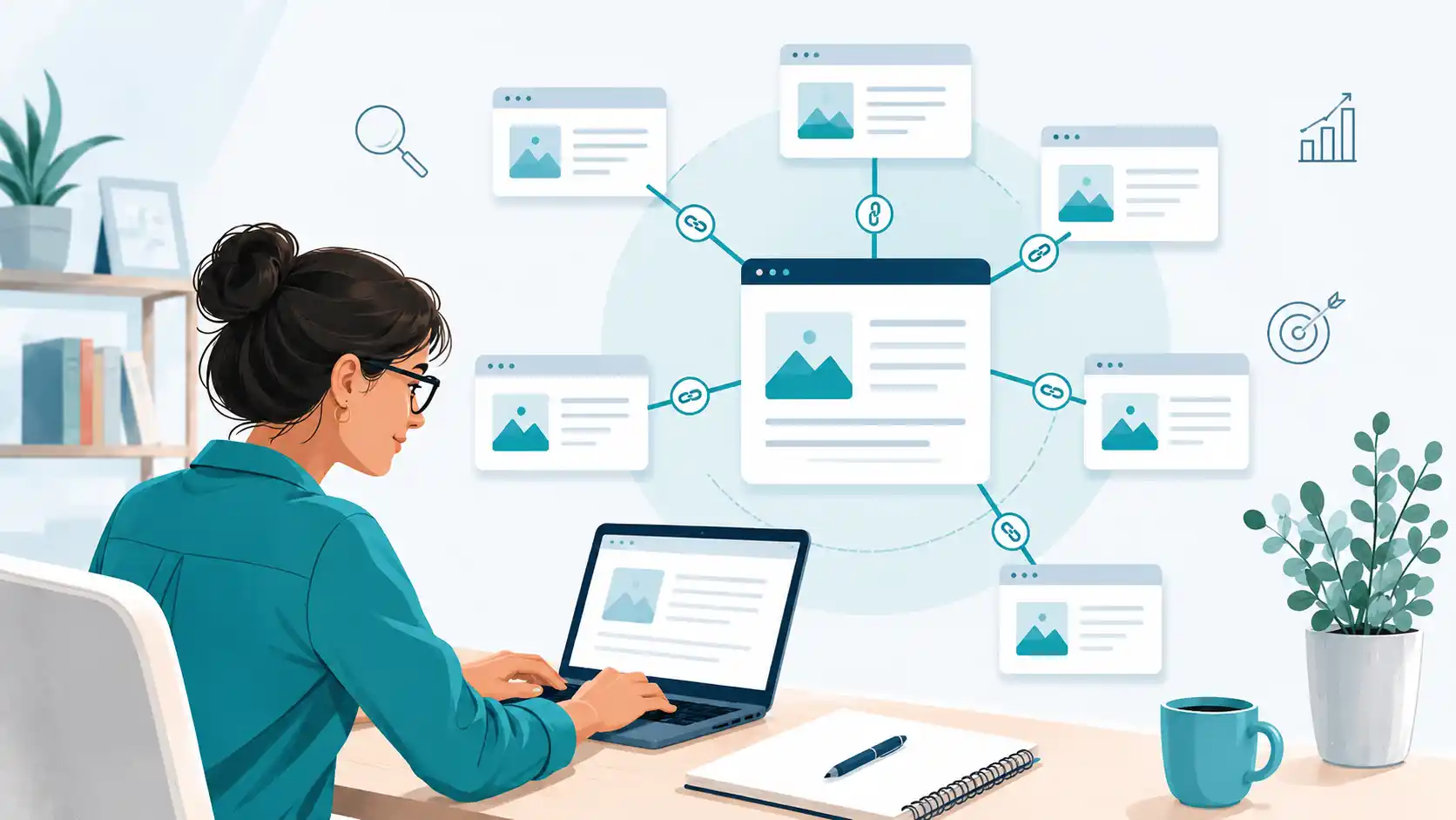 Вътрешно линкване между SEO статии и основни страници