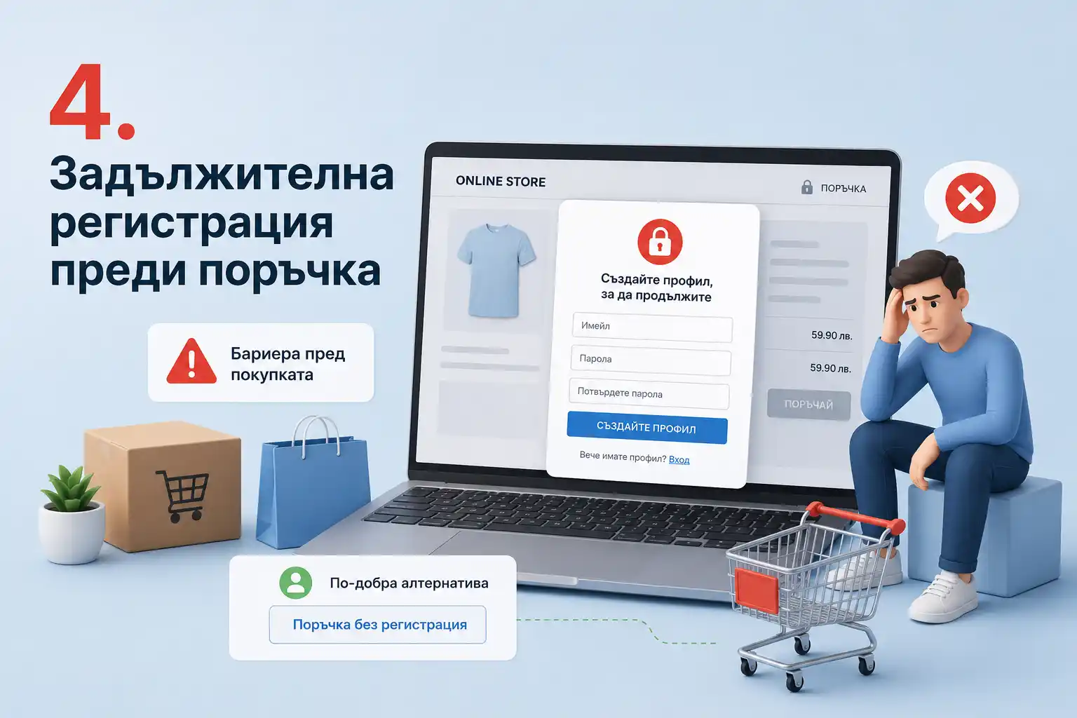 Задължителна регистрация преди поръчка