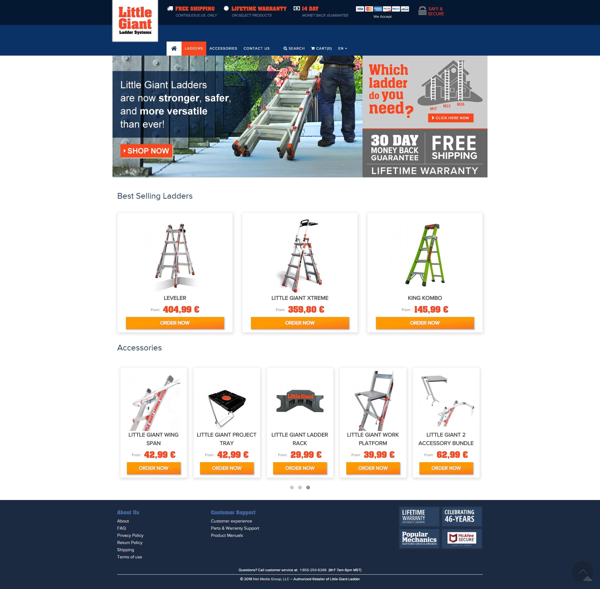 изработка на Онлайн магазин за професионални стълби 