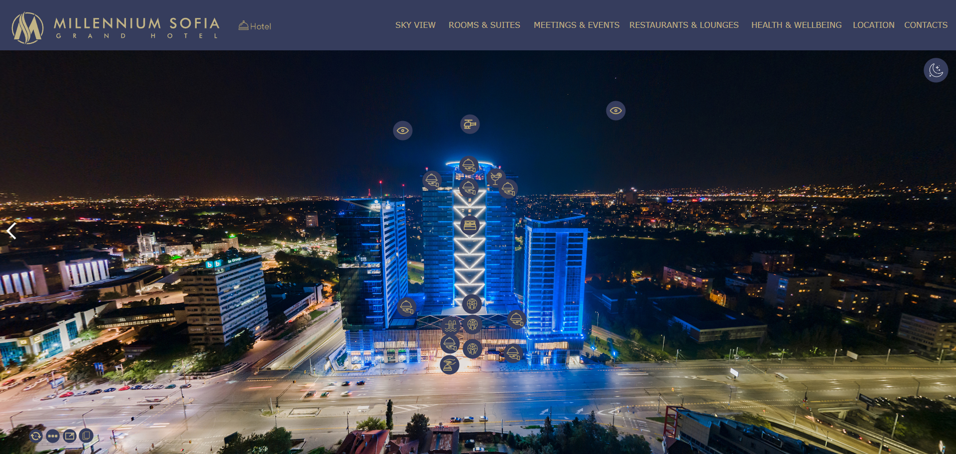 Скрийншот на сайт с 360 виртуален тур (360tour.ghms.bg)