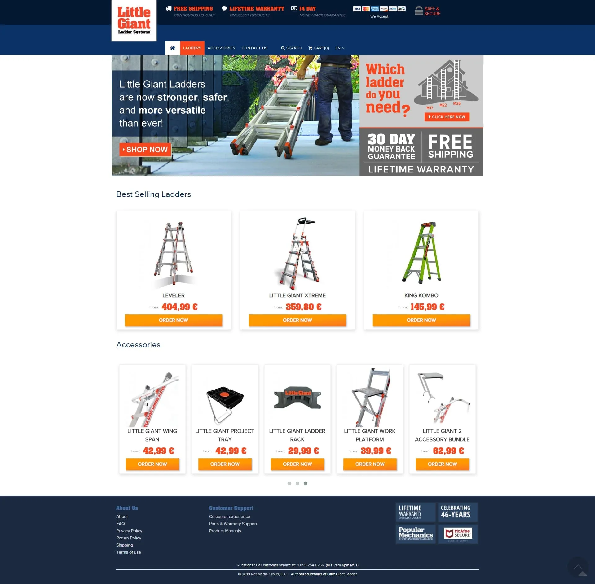 изработка на Онлайн магазин за професионални стълби 